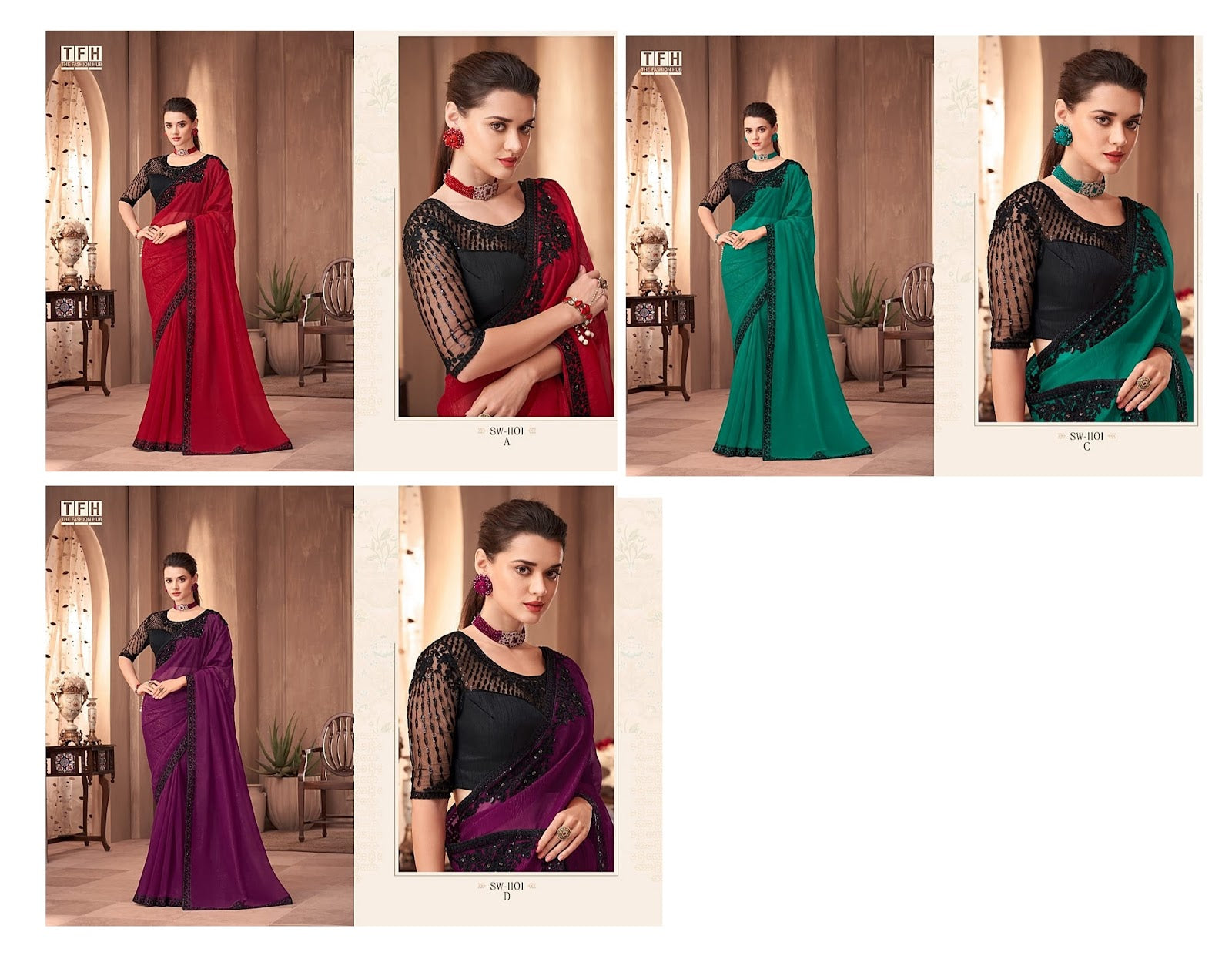 Sandalwood Hit-1101 Tfh Silk Sarees