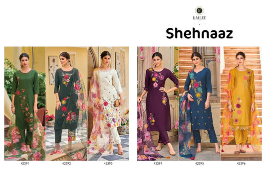 Shehnaaz Kailee Fashion Visocse Silk Readymade Pant Style Suits