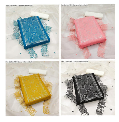 Slub Cotton 1812 Gangour Salwar Suits