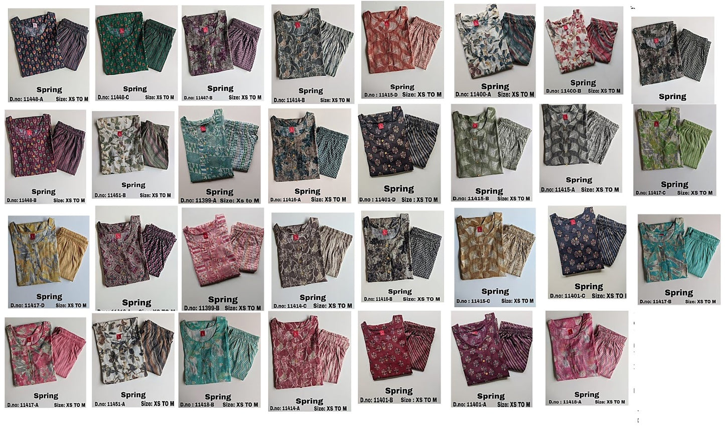 Spring Zoya Rayon Kurti Pant Set