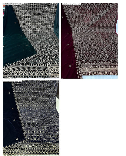 Studio Nayandeep Velvet Suits