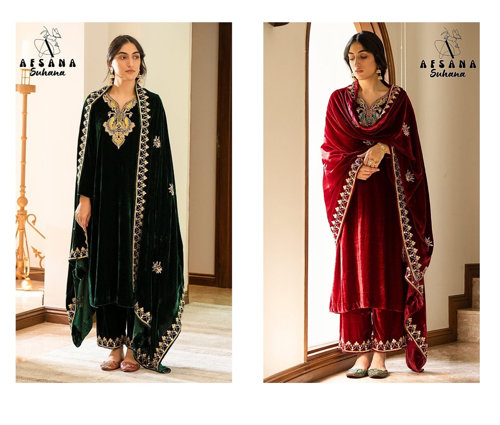 Suhana Afsana Readymade Velvet Suits