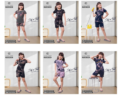 Th-98 Classic Candy Tie Dye Girls Night Suits