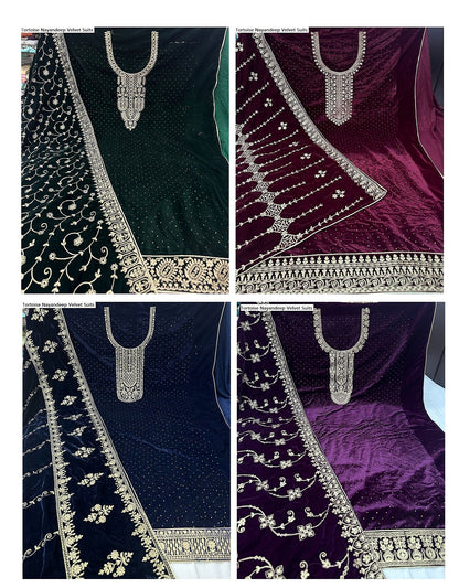 Tortoise Nayandeep Velvet Suits