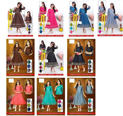 Traditional-A Zoya Rayon Anarkali Kurtis
