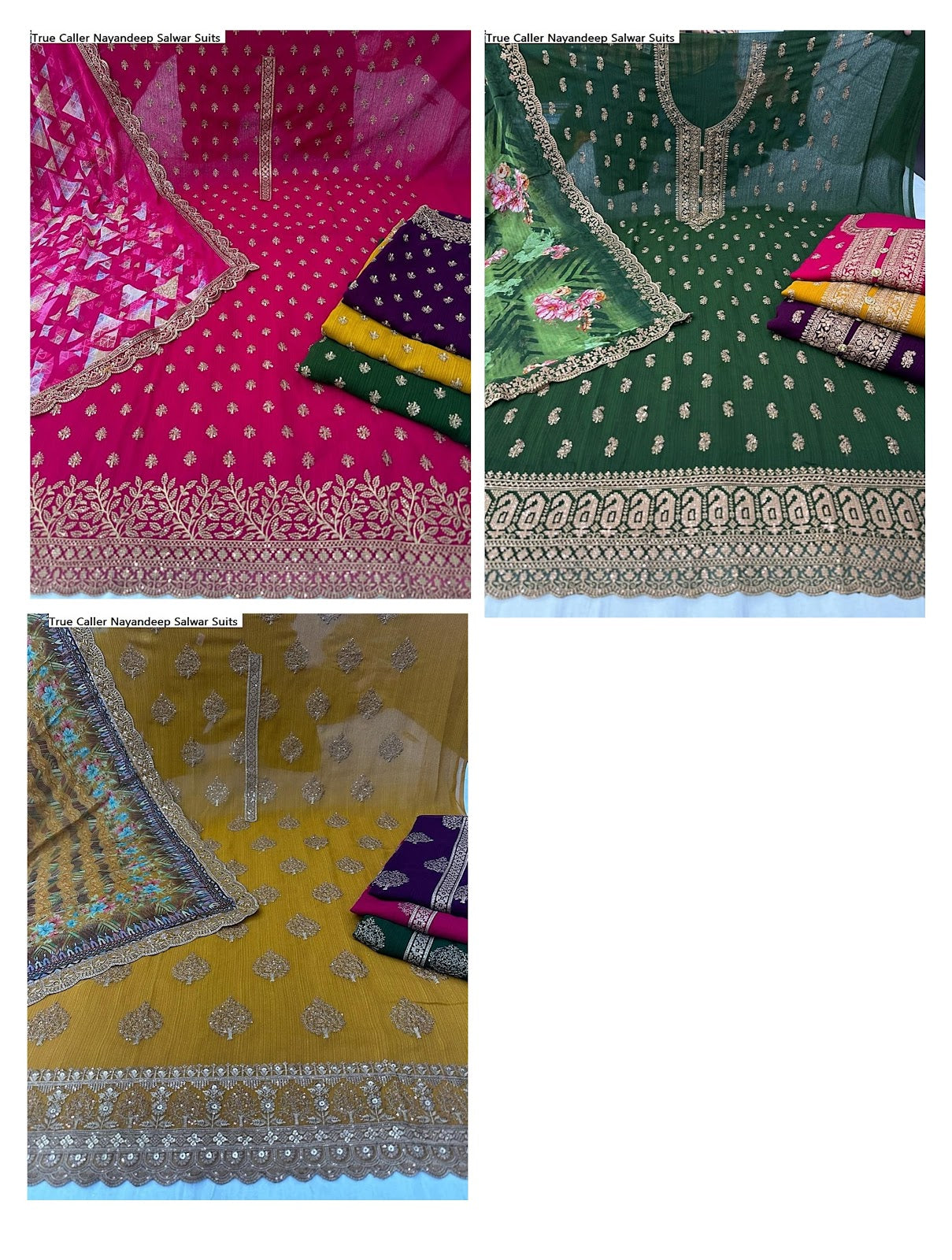 True Caller Nayandeep Georgette Salwar Suits