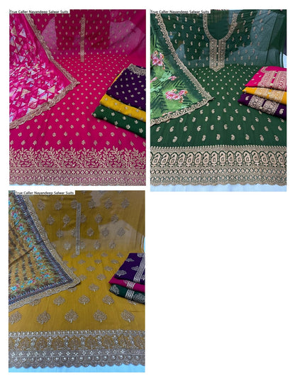 True Caller Nayandeep Georgette Salwar Suits