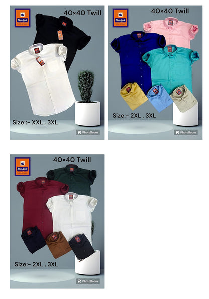 Twill 1512 Blue Apple Mens Shirts