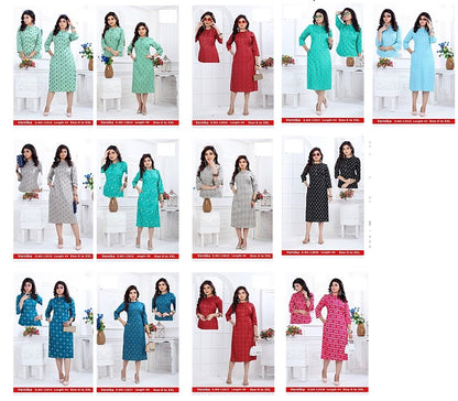 Vernika-0901 Zoya Rayon Knee Length Kurtis