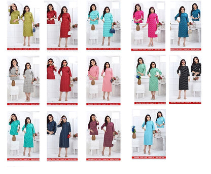 Vernika-A Zoya Rayon Knee Length Kurtis