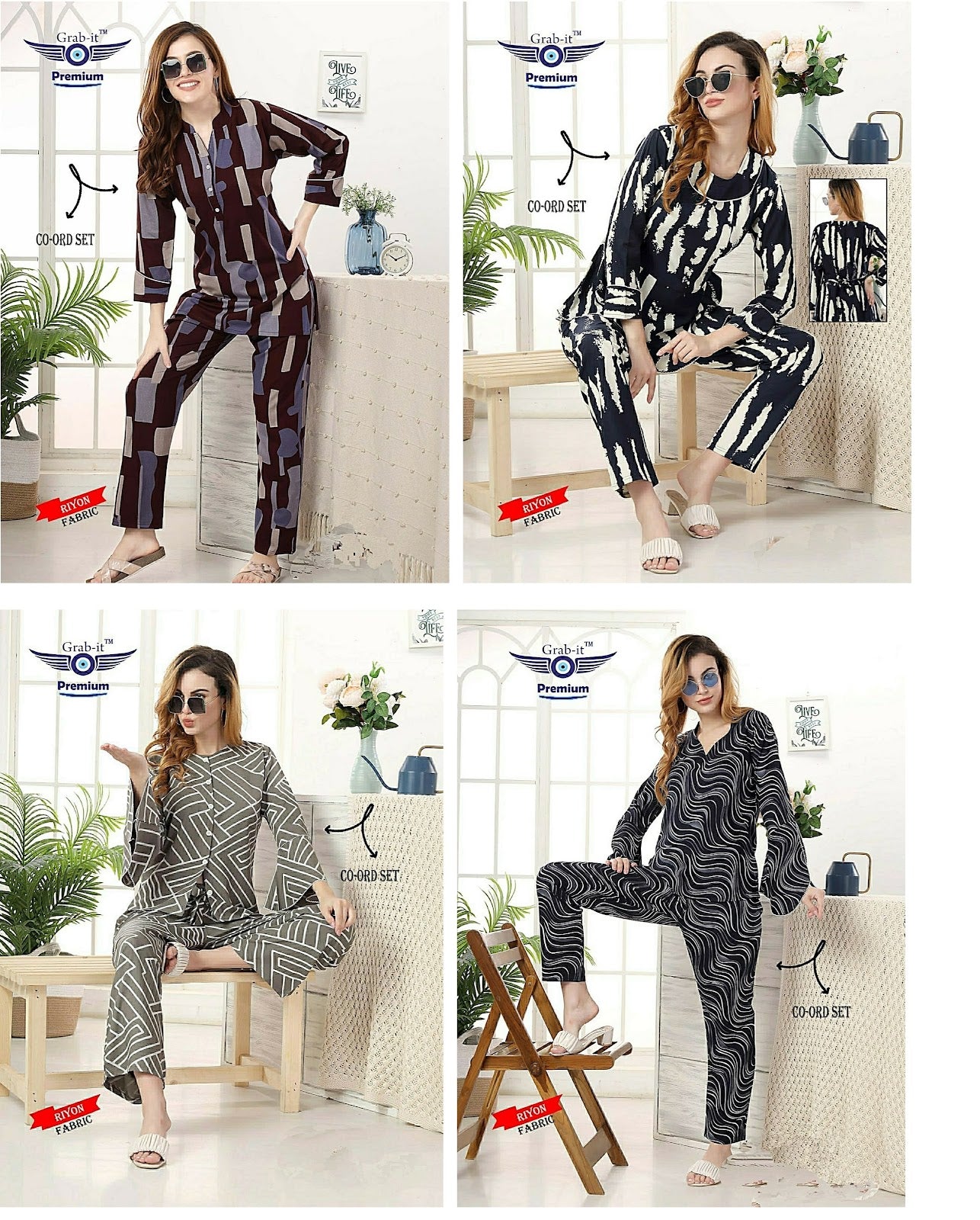 Vol 10000 Grab It Rayon Co Ord Set