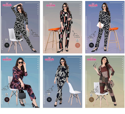 Vol 1516 La Fairy Rayon Co Ord Set