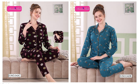 Vol 342 Kavyansika Collar Night Suits