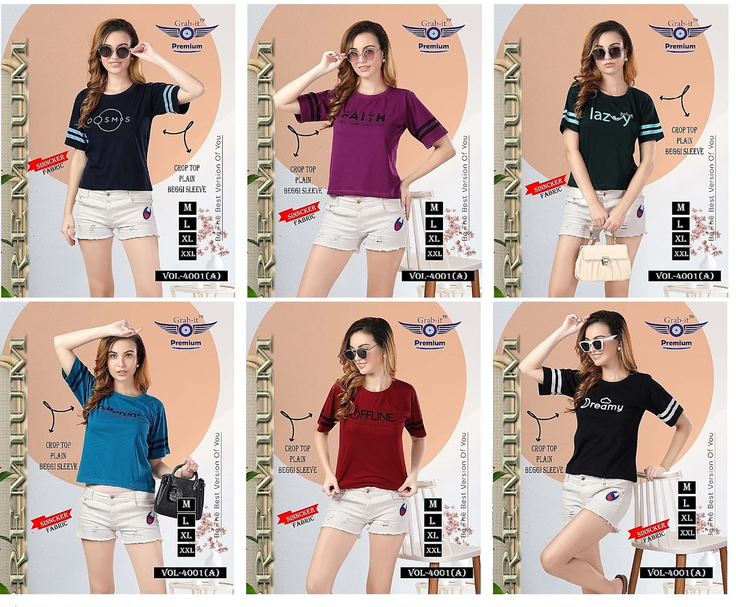 Vol 4001 A Grab It Sincker Crop Top