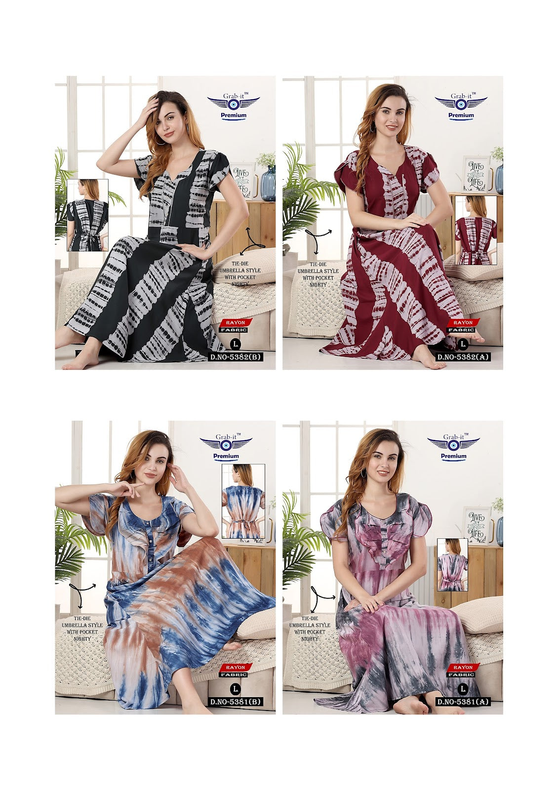 Vol 5382-5381 Grab It Night Gowns