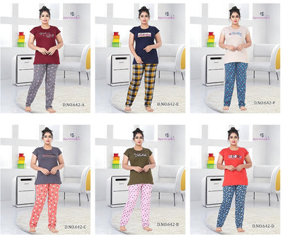 Vol 642 Kavyansika Cotton Pyjama Night Suits