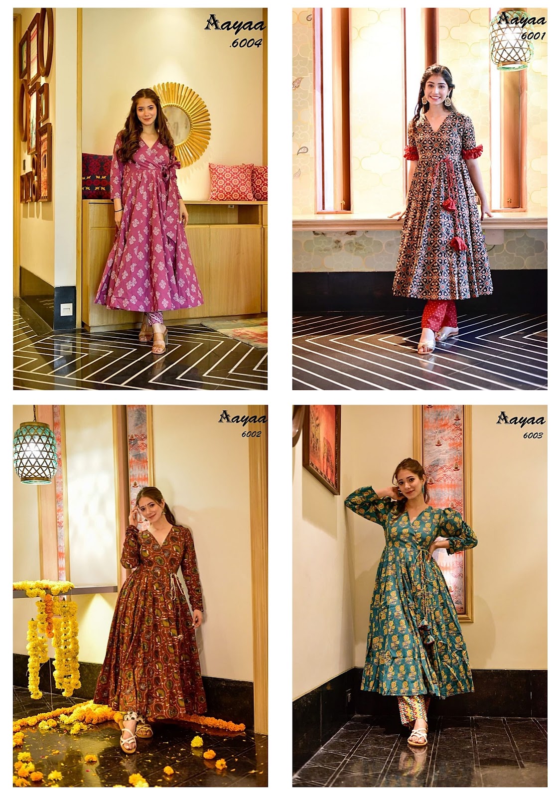 Vol 6 Aayaa Cotton Silk Kurti Pant Set