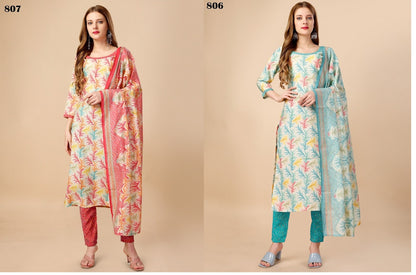 Vol 8 806-807 Beriston Cotton Readymade Pant Style Suits