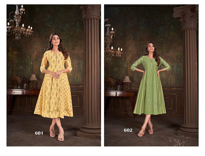 Wave Jivora Cotton Anarkali Kurtis