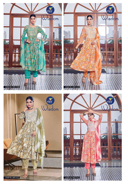 Wisdom Vitara Rayon Readymade Pant Style Suits