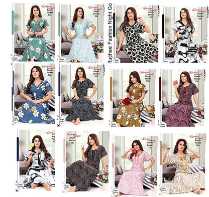 Xxl-1402 Ruchee Fashion Rayon Night Gowns