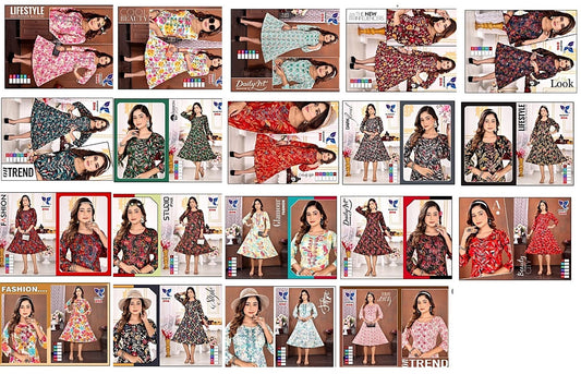 Ziva Khasiyat Rayon Foil Anarkali Kurtis