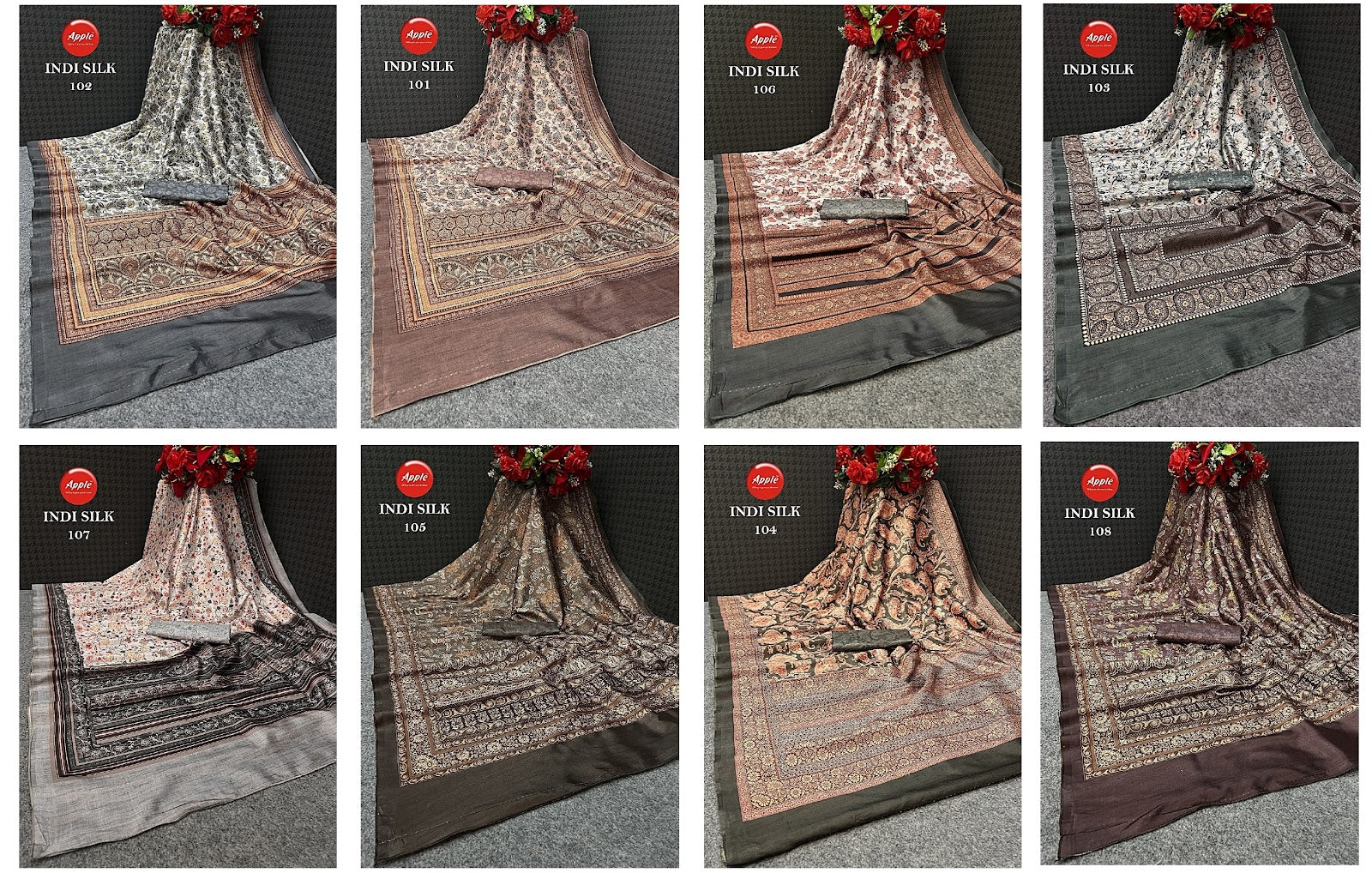 Indi Silk Apple Sarees