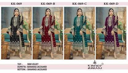 Kk-69 Kross Kulture Velvet Pakistani Salwar Suits