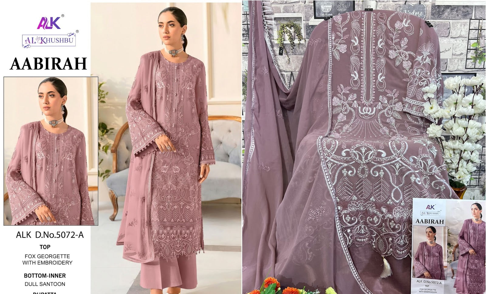 Aabirah Vol 1-5072 Alk Georgette Pakistani Salwar Suits