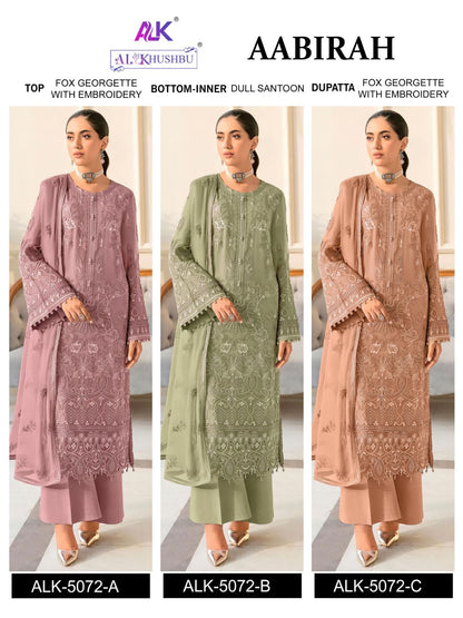 Aabirah Vol 1-5072 Alk Georgette Pakistani Salwar Suits
