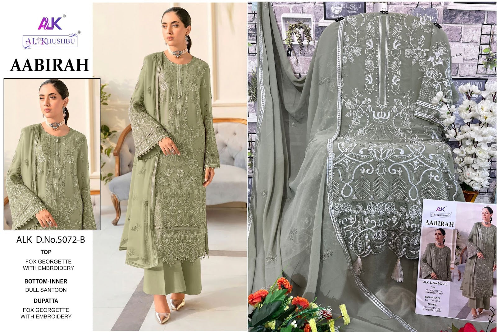 Aabirah Vol 1-5072 Alk Georgette Pakistani Salwar Suits