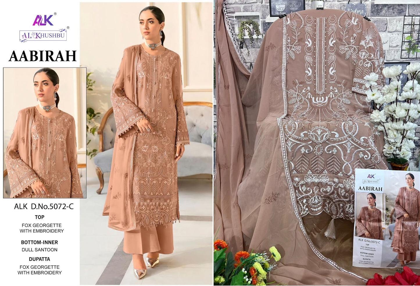 Aabirah Vol 1-5072 Alk Georgette Pakistani Salwar Suits