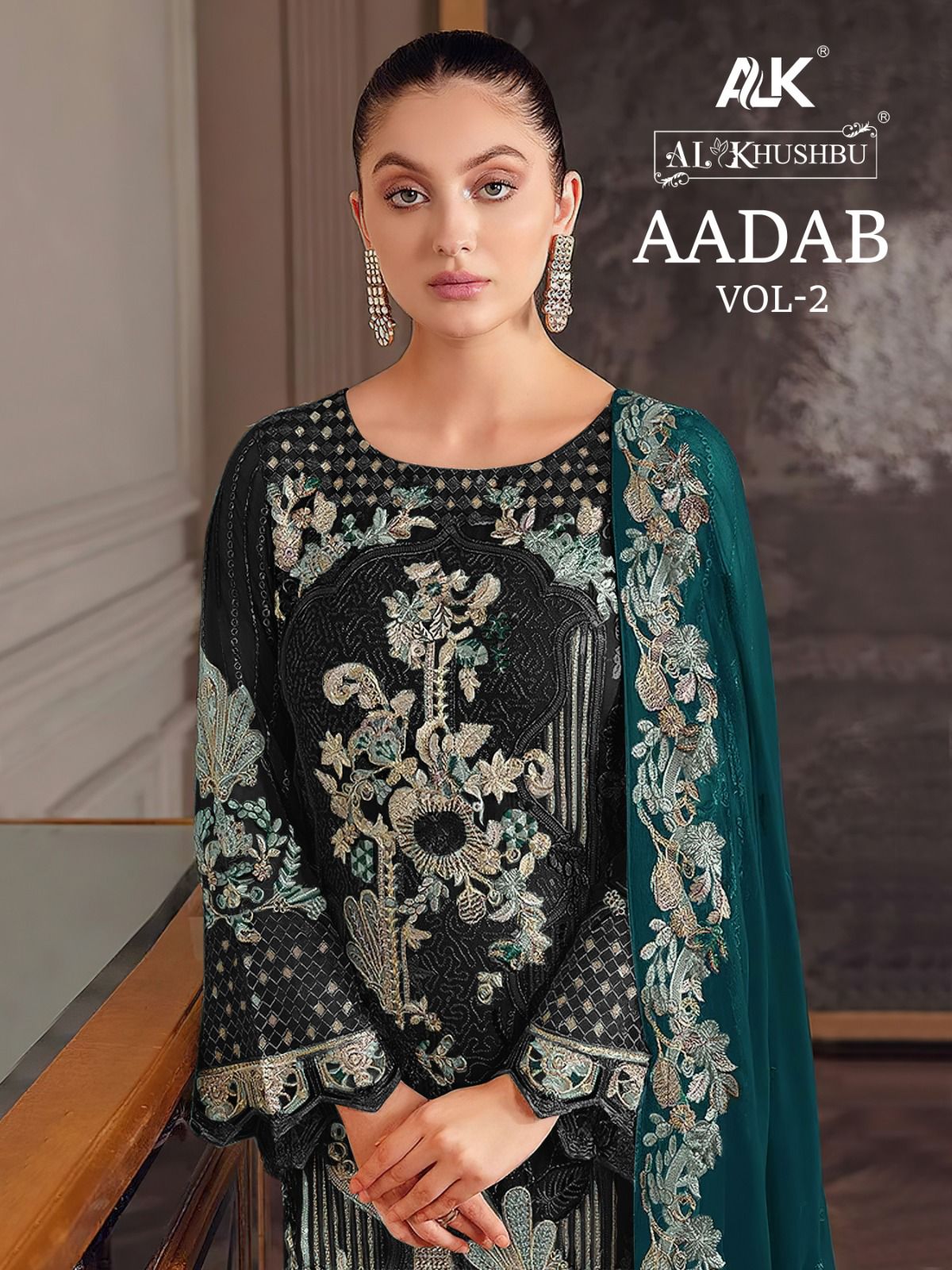 Aadab Vol 2 5028 Alk Georgette Pakistani Salwar Suits
