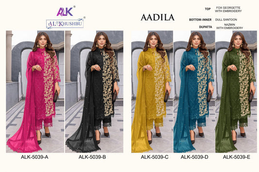 Aadila Vol 1-5039 Alk Georgette Pakistani Salwar Suits