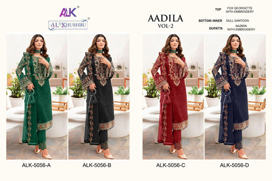 Aadila Vol 2-5056 Alk Georgette Pakistani Salwar Suits