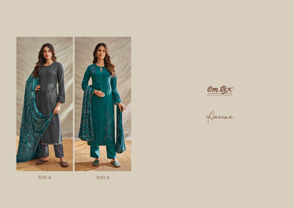 Aaeena Omtex Kashmeree Checks Pant Style Suits