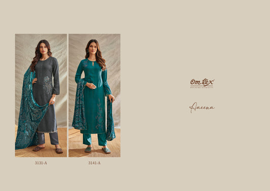 Aaeena Omtex Kashmeree Checks Pant Style Suits