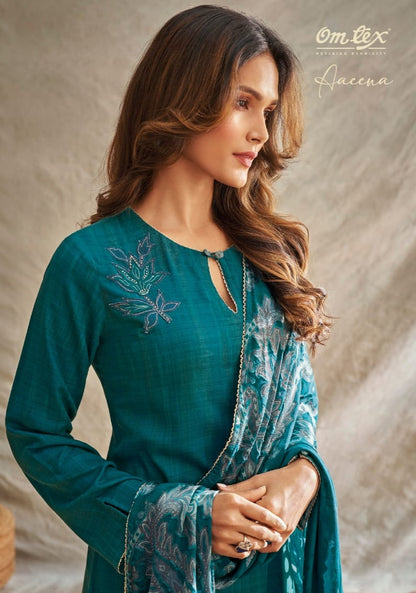 Aaeena Omtex Kashmeree Checks Pant Style Suits