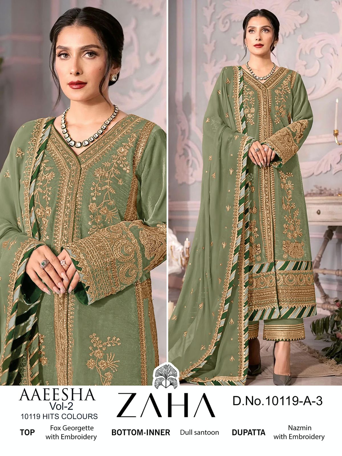 Aaeesha Vol 2- 10119 Zaha Georgette Pakistani Salwar Suits