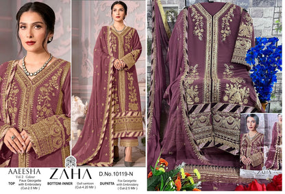 Aaeesha Vol 2-10119-Lmno Zaha Georgette Pakistani Salwar Suits