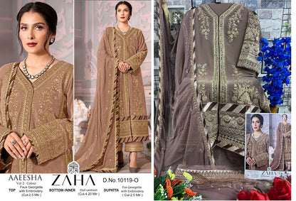 Aaeesha Vol 2-10119-Lmno Zaha Georgette Pakistani Salwar Suits