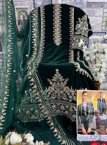 Aafiya Vol 2 10218 Abcd Zaha Valvet Pakistani Salwar Suits