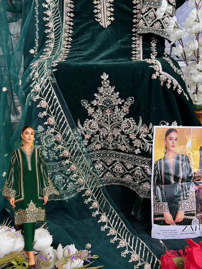 Aafiya Vol 2 10218 Abcd Zaha Valvet Pakistani Salwar Suits