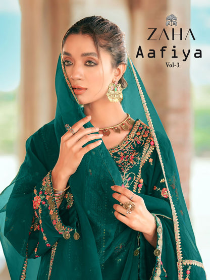 Aafiya Vol 3-10219 Zaha Velvet Suits