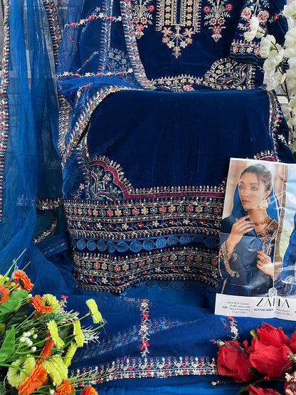 Aafiya Vol 3-10219 Zaha Velvet Suits