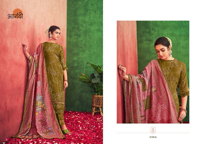 Aahana 3143 Jay Vijay Muslin Silk Pant Style Suits