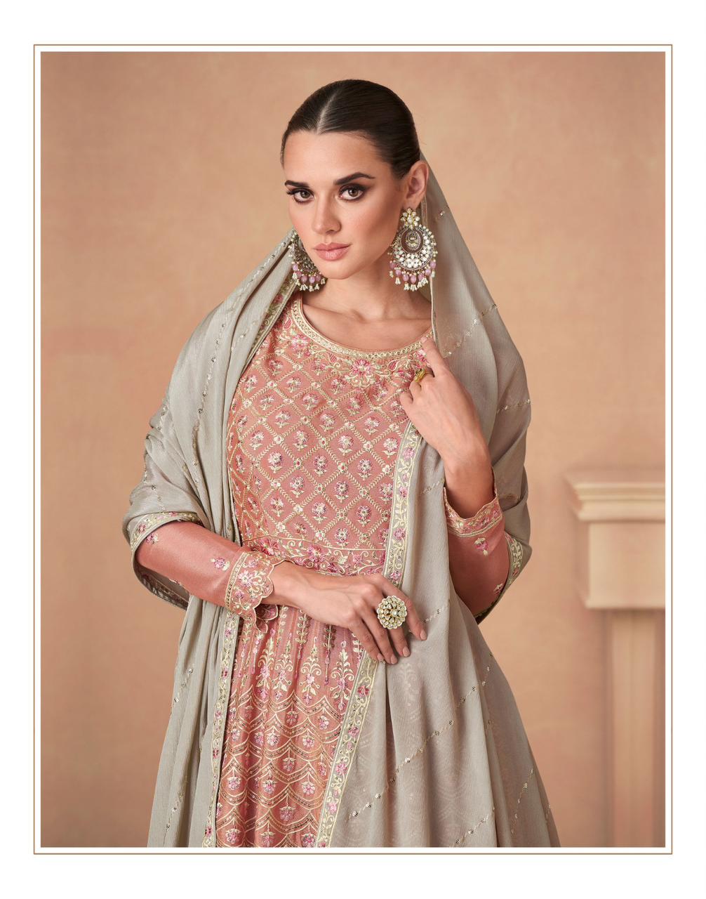 Aahana Aashirwad Creation Chinon Silk Readymade Sharara Suits