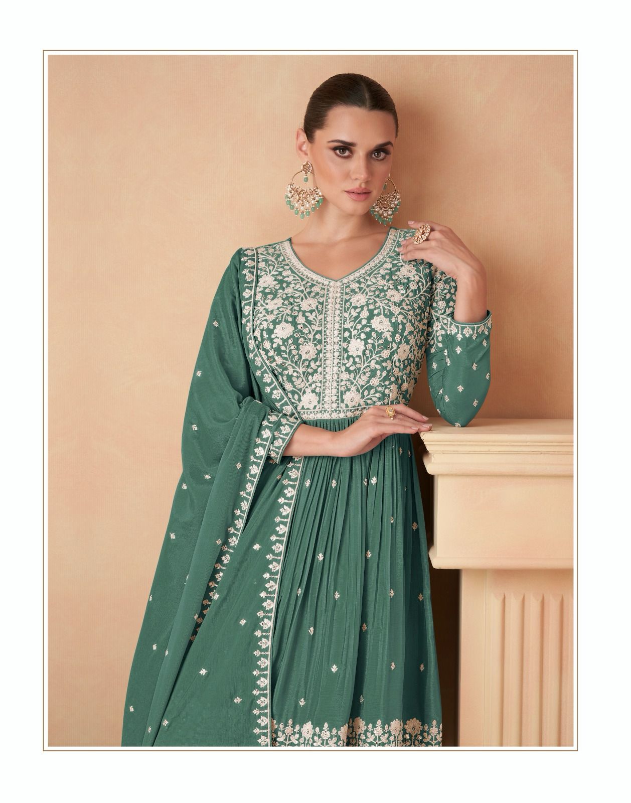 Aahana Pro Aashirwad Creation Chinon Silk Readymade Suits