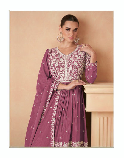 Aahana Pro Aashirwad Creation Chinon Silk Readymade Suits