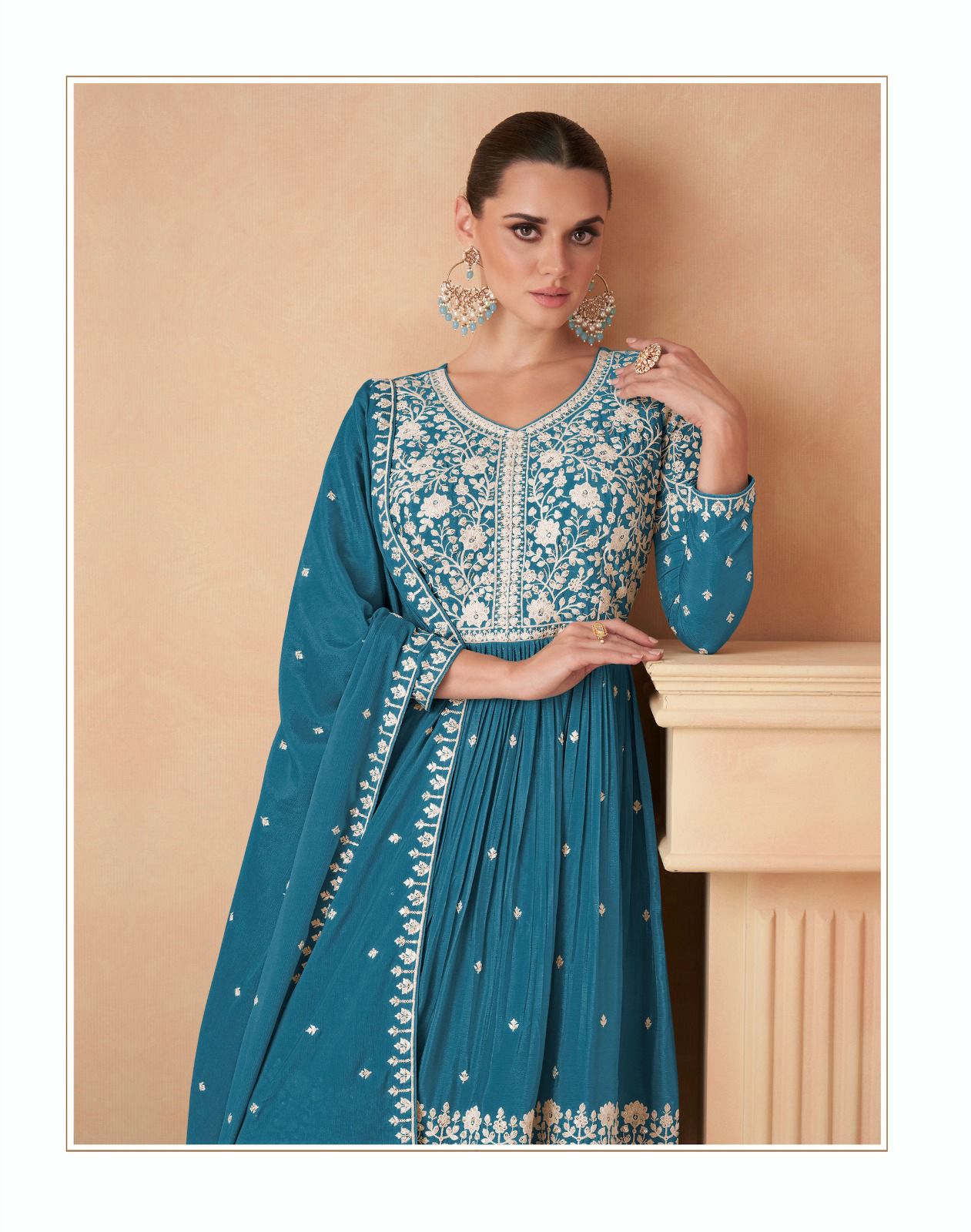 Aahana Pro Aashirwad Creation Chinon Silk Readymade Suits